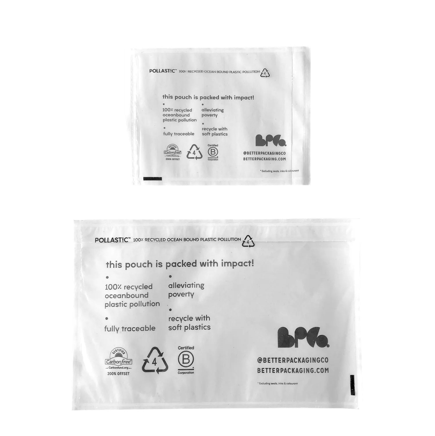 POLLAST!C paklijsthoes zelfklevend recycled