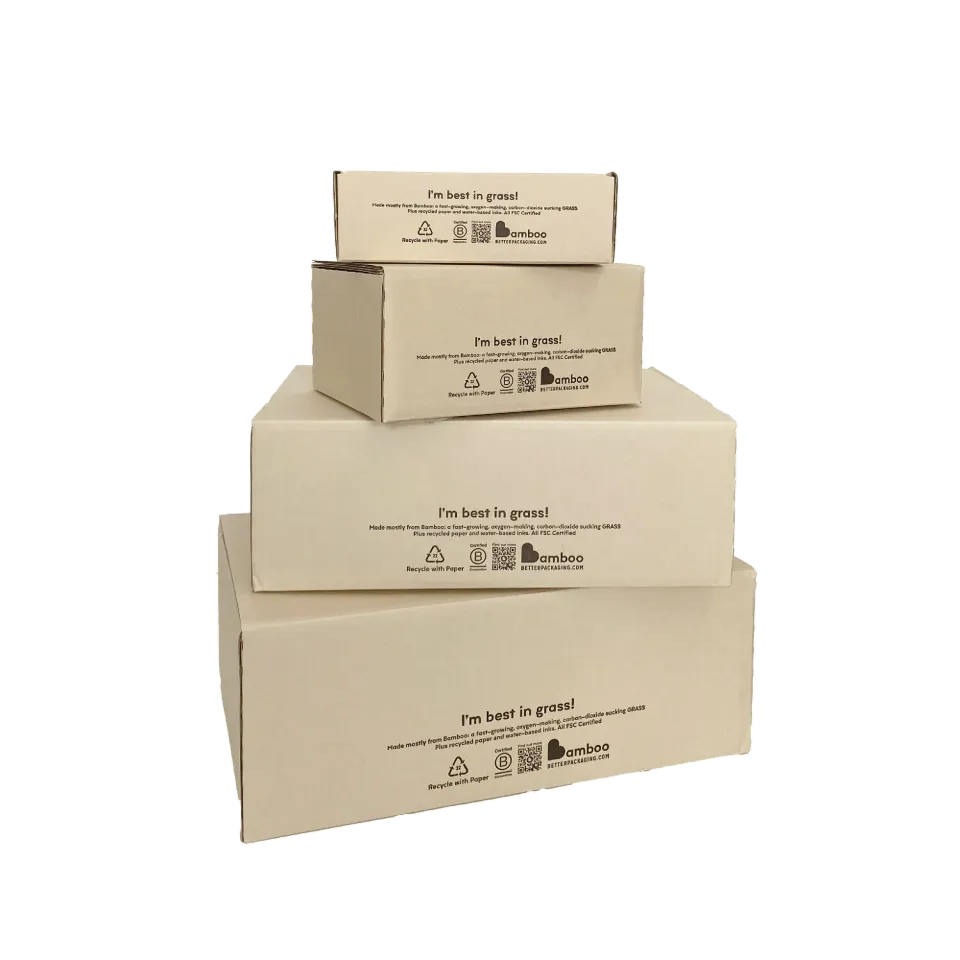POLLAST!C Bamboo Boxes verzenddoos L bamboe recyclebaar