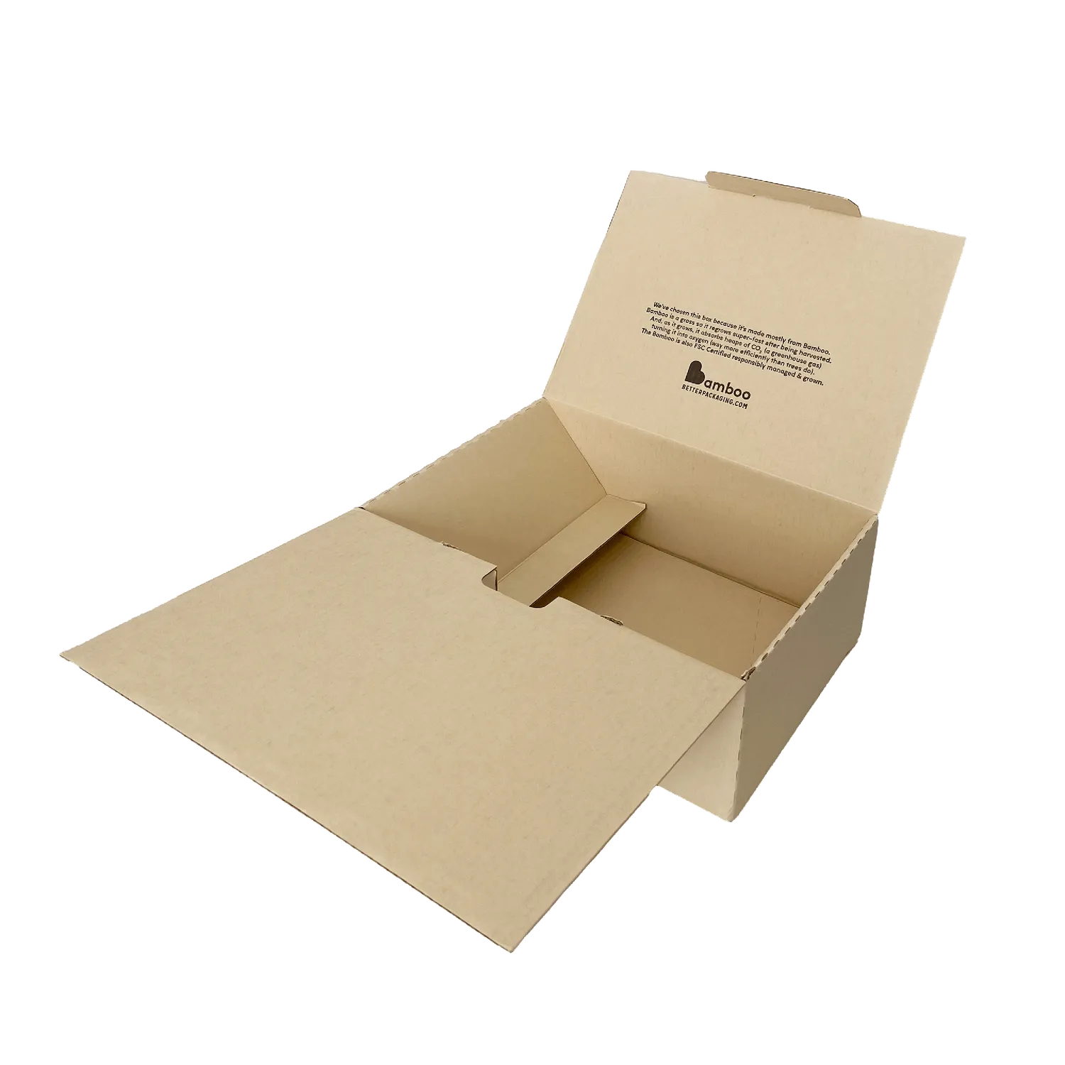 POLLAST!C Bamboo Boxes verzenddoos L bamboe recyclebaar