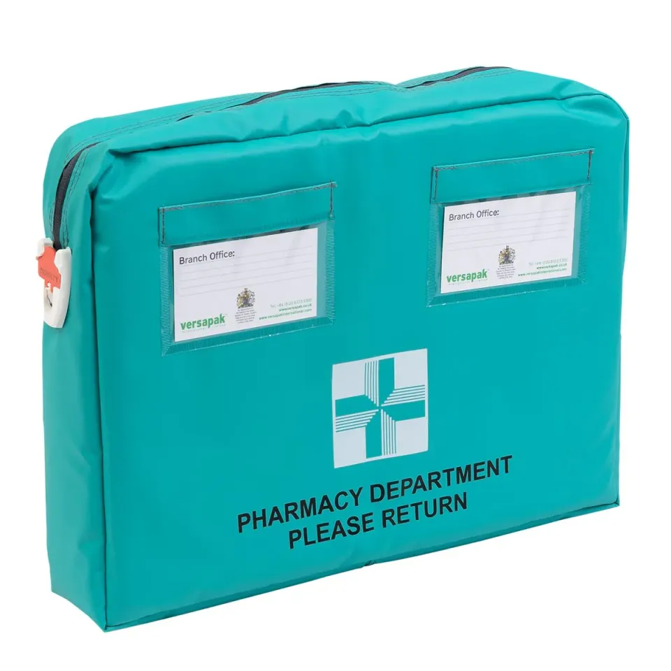 Versapak Pharmacy retourtas met tamper-evident sluiting
