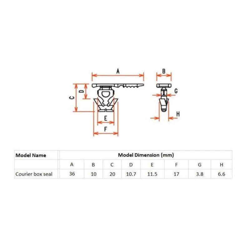 Versapak Tote Box Locking Security Seals zegel doos