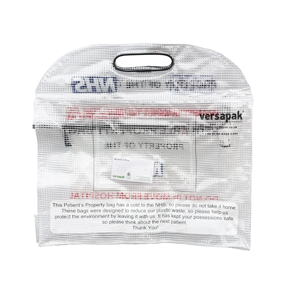 Versapak Patient Property Bag herbruikbare tas antimicrobieel