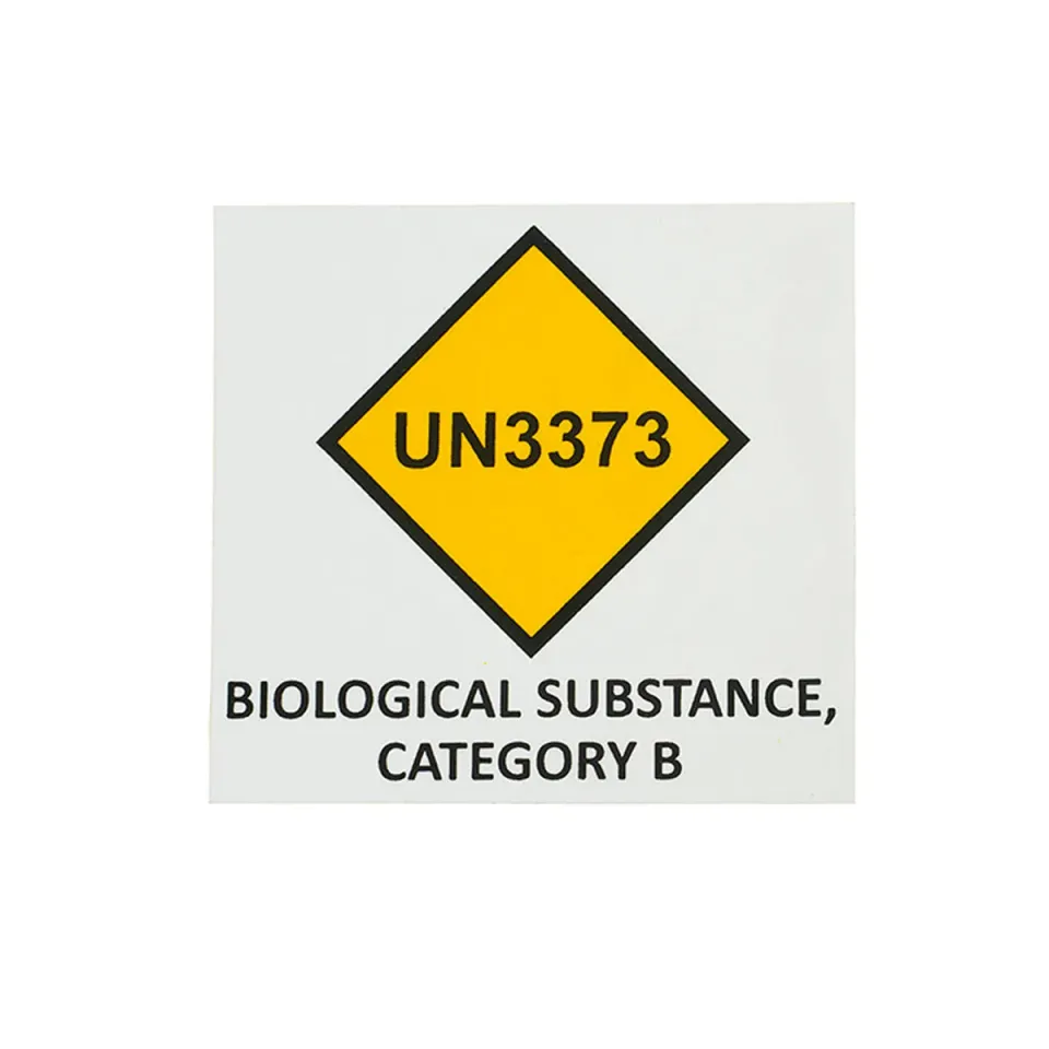 Versapak UN3373 sticker bloedtransporttas per stuk P650